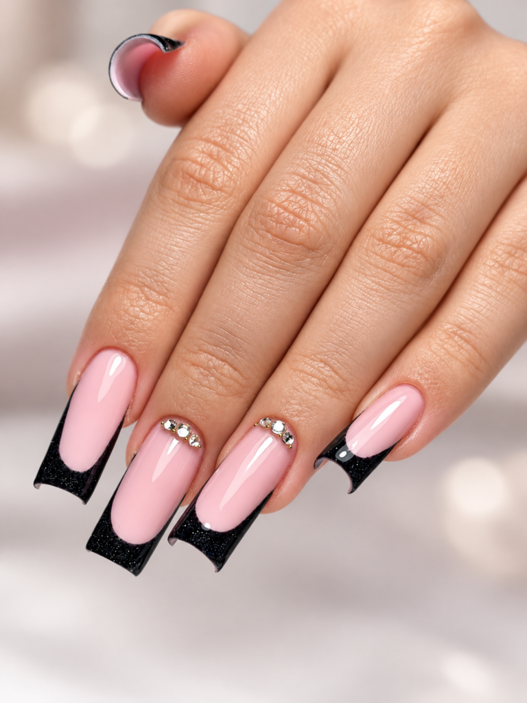 French manicure na studniówkę 2027